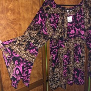 New With Tags Pink and Brown Tunic